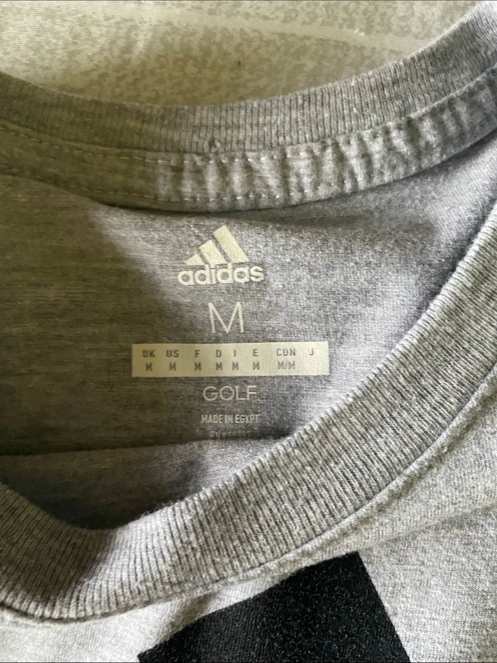 adidas Light Gray Tee with Black Logo